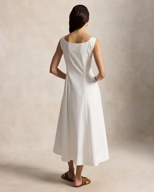 Panelled Cotton Midi Dress