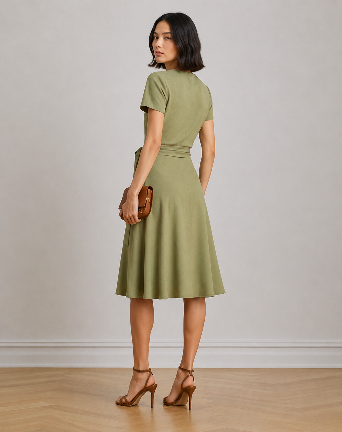 Georgette A-Line Midi Dress