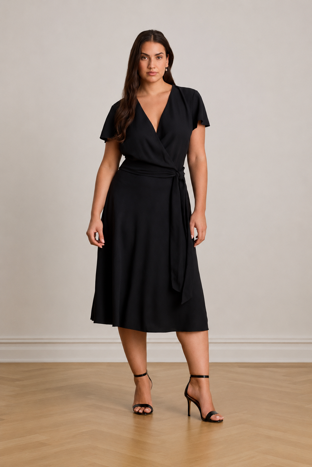 Georgette A-Line Midi Dress