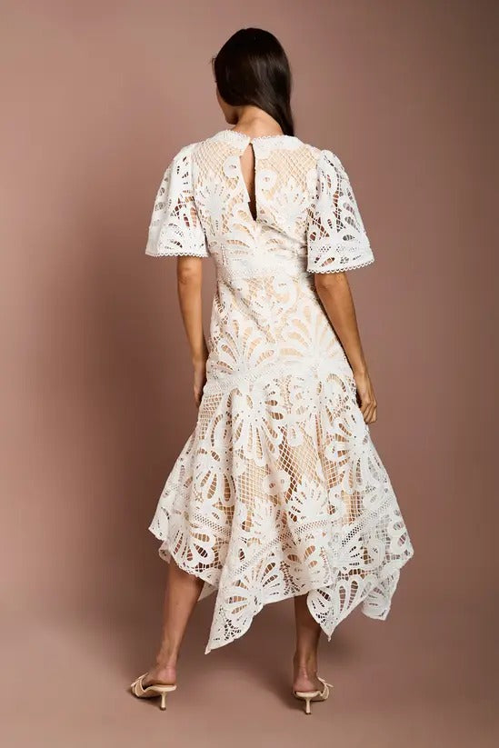 Floral Lace Midi Dress