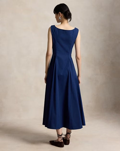Panelled Cotton Midi Dress