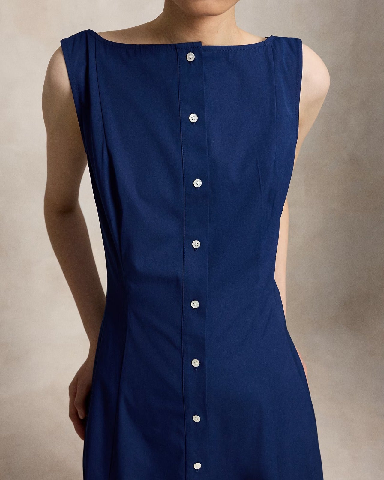 Panelled Cotton Midi Dress
