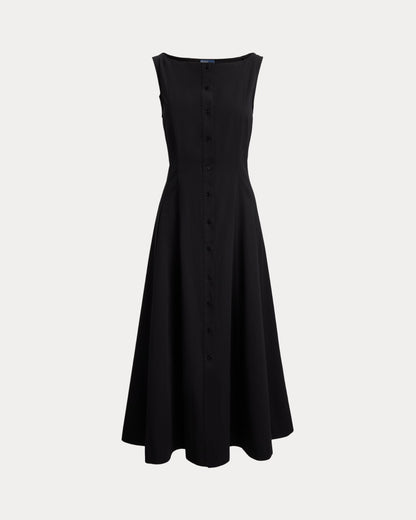 Panelled Cotton Midi Dress