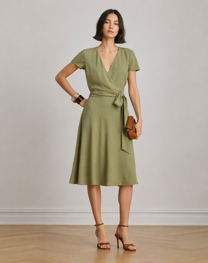 Georgette A-Line Midi Dress