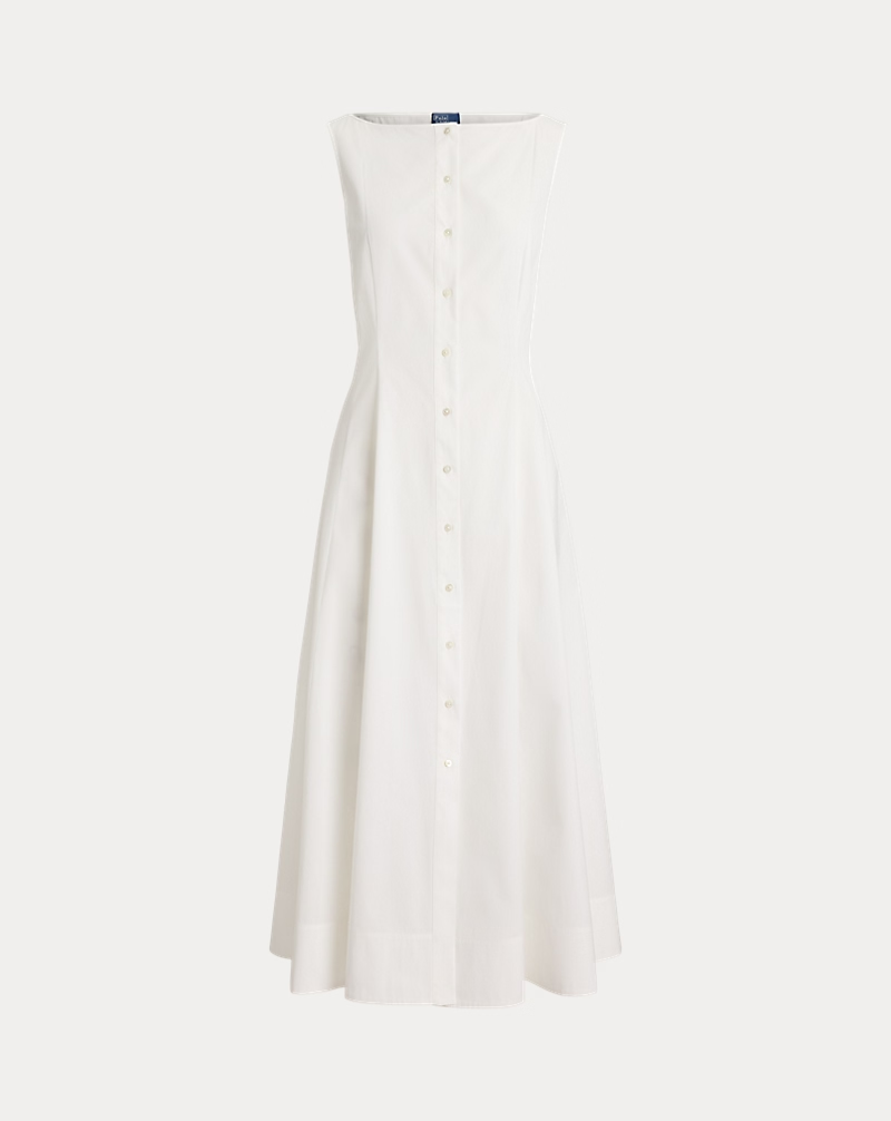 Panelled Cotton Midi Dress