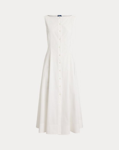 Panelled Cotton Midi Dress